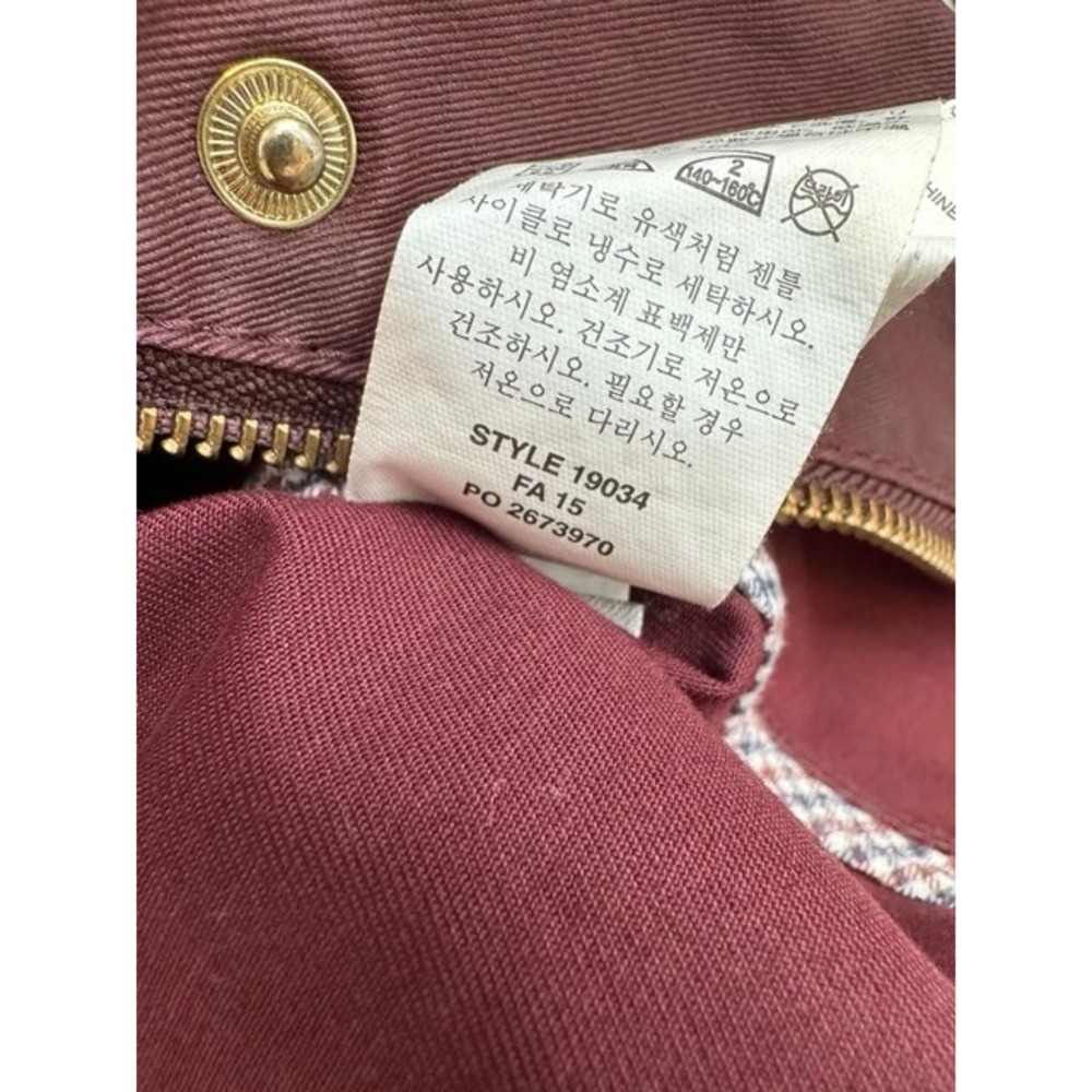 J.Crew The Downtown Field Jacket Burgundy Maroon Cotton Utility Coat 19034 S - Picture 9 of 9